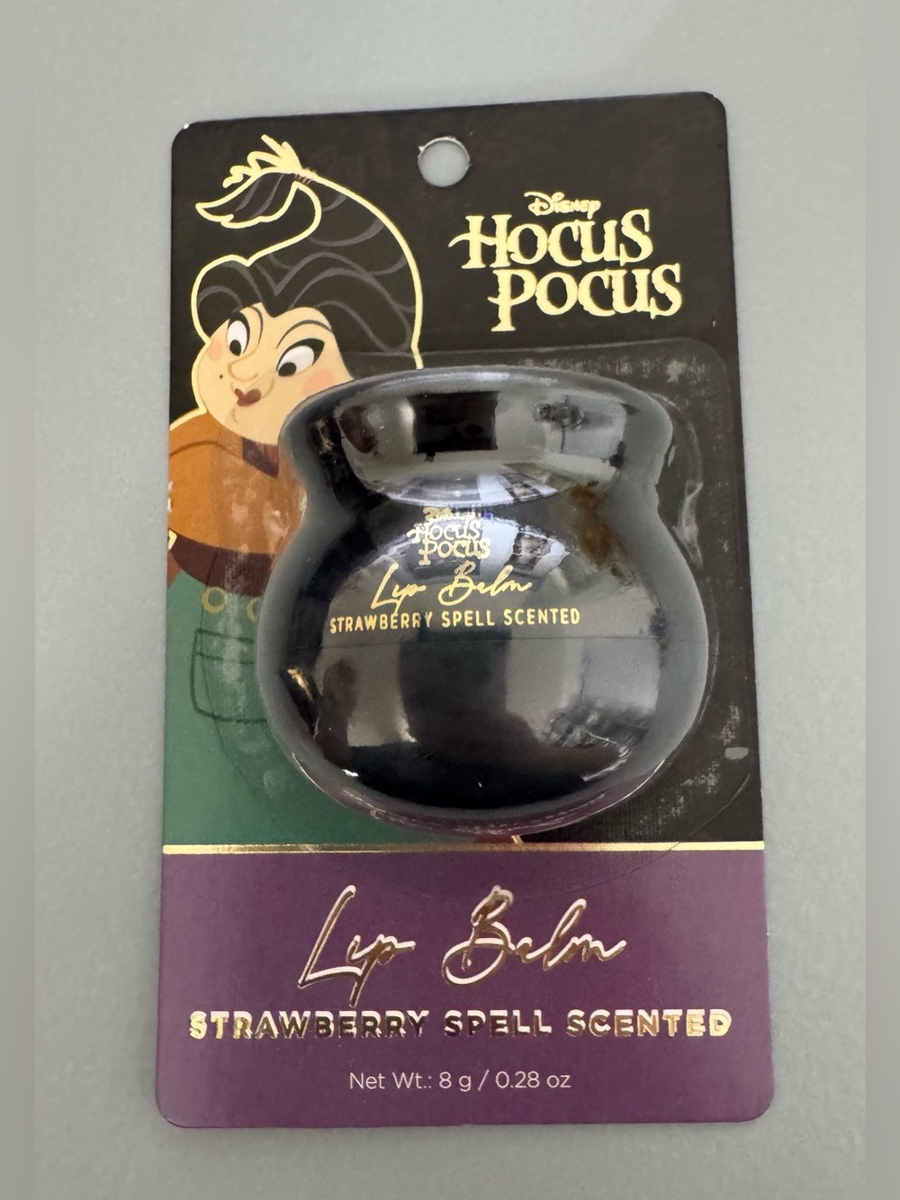 Disney Hocus Pocus Cauldron Lip Balm - Black & Purple Mary witch cauldron